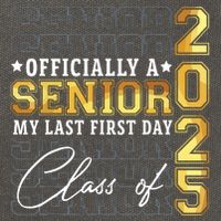 Senior 2025 Graduation My Last First Day Of Class Of 2025 Cotton Canvas Backpack