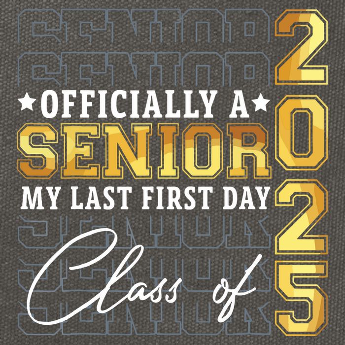 Senior 2025 Graduation My Last First Day Of Class Of 2025 Cotton Canvas Backpack