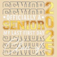 Senior 2025 Graduation My Last First Day Of Class Of 2025 Drawstring Bag