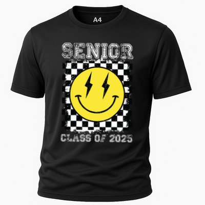 Senior 2025 Graduation Retro Happy Smile Face Class Of 2025 Performance Shirt