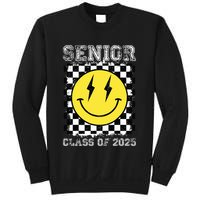 Senior 2025 Graduation Retro Happy Smile Face Class Of 2025 Sweatshirt