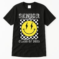 Senior 2025 Graduation Retro Happy Smile Face Class Of 2025 Tall T-Shirt
