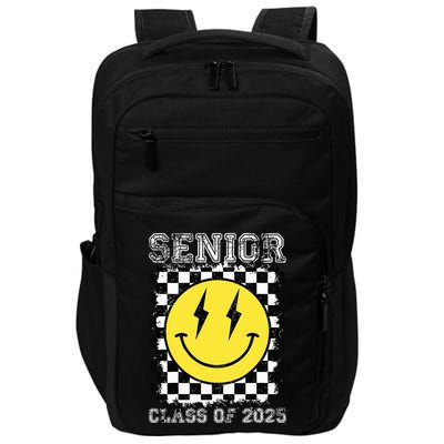 Senior 2025 Graduation Retro Happy Smile Face Class Of 2025 Impact Tech Backpack