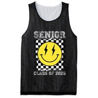 Senior 2025 Graduation Retro Happy Smile Face Class Of 2025 Mesh Reversible Basketball Jersey Tank