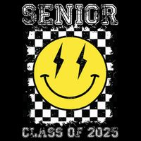 Senior 2025 Graduation Retro Happy Smile Face Class Of 2025 Magnet