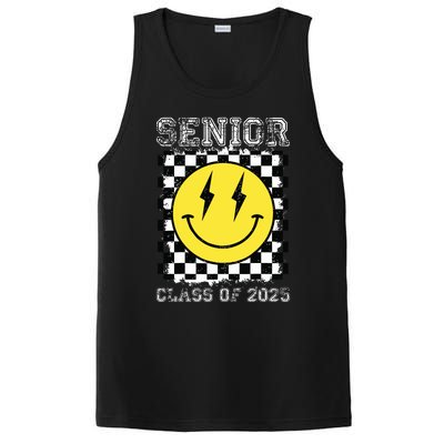 Senior 2025 Graduation Retro Happy Smile Face Class Of 2025 PosiCharge Competitor Tank