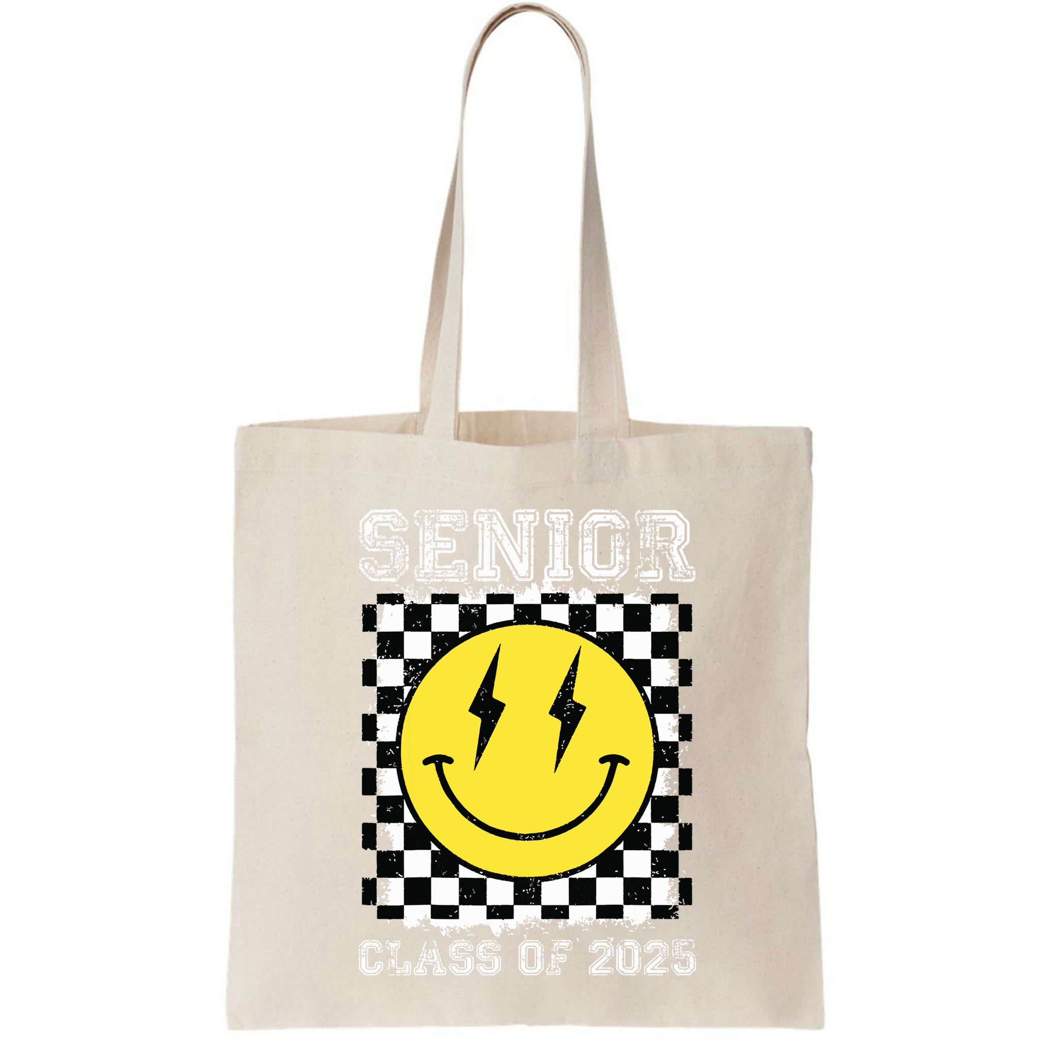 Senior 2025 Graduation Retro Happy Smile Face Class Of 2025 Bag