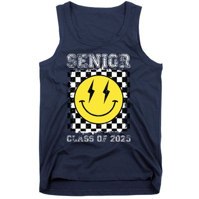 Senior 2025 Graduation Retro Happy Smile Face Class Of 2025 Tank Top