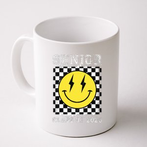 Senior 2025 Graduation Retro Happy Smile Face Class Of 2025 Coffee Mug