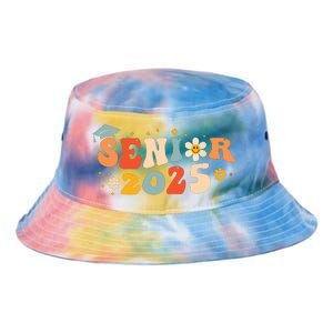 Senior 2025 Groovy Retro Senior Class Of 2025 Graduation Tie Dye Newport Bucket Hat