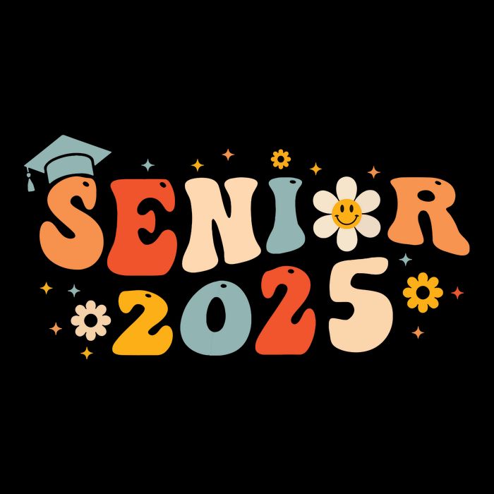 Senior 2025 Groovy Retro Senior Class Of 2025 Graduation 16 in Basic Backpack