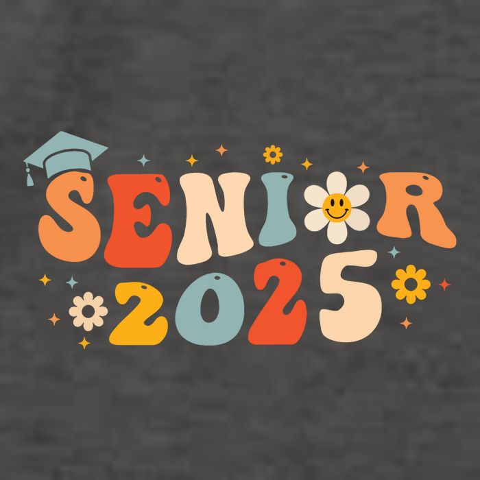 Senior 2025 Groovy Retro Senior Class Of 2025 Graduation Vector Backpack
