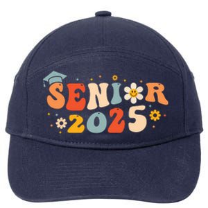 Senior 2025 Groovy Retro Senior Class Of 2025 Graduation 7-Panel Snapback Hat