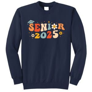 Senior 2025 Groovy Retro Senior Class Of 2025 Graduation Tall Sweatshirt