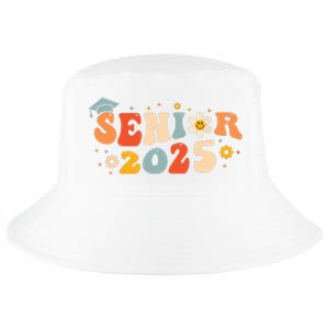 Senior 2025 Groovy Retro Senior Class Of 2025 Graduation Cool Comfort Performance Bucket Hat