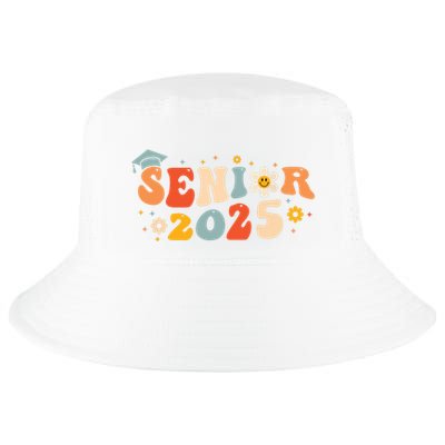 Senior 2025 Groovy Retro Senior Class Of 2025 Graduation Cool Comfort Performance Bucket Hat