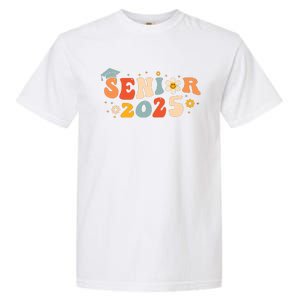 Senior 2025 Groovy Retro Senior Class Of 2025 Graduation Garment-Dyed Heavyweight T-Shirt