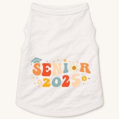 Senior 2025 Groovy Retro Senior Class Of 2025 Graduation Doggie Tank
