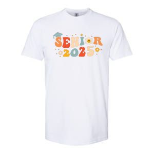 Senior 2025 Groovy Retro Senior Class Of 2025 Graduation Softstyle CVC T-Shirt