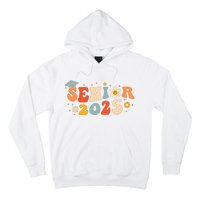 Senior 2025 Groovy Retro Senior Class Of 2025 Graduation Hoodie