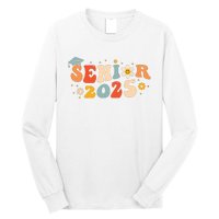 Senior 2025 Groovy Retro Senior Class Of 2025 Graduation Long Sleeve Shirt