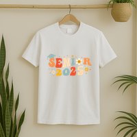 Senior 2025 Groovy Retro Senior Class Of 2025 Graduation T-Shirt