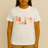 Senior 2025 Groovy Retro Senior Class Of 2025 Graduation T-Shirt