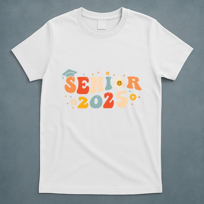 Senior 2025 Groovy Retro Senior Class Of 2025 Graduation T-Shirt