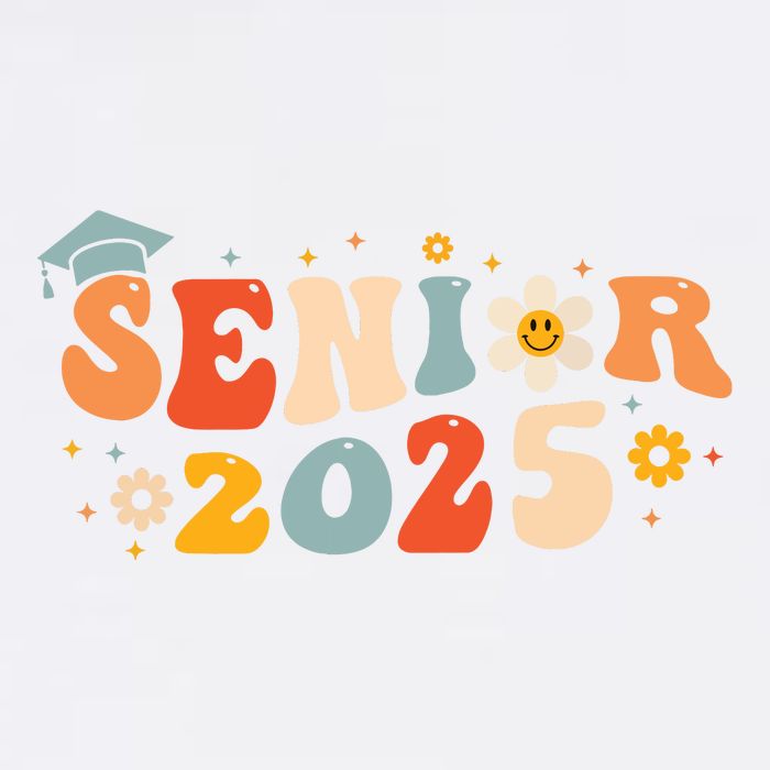 Senior 2025 Groovy Retro Senior Class Of 2025 Graduation T-Shirt