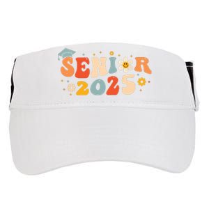 Senior 2025 Groovy Retro Senior Class Of 2025 Graduation Adult Drive Performance Visor