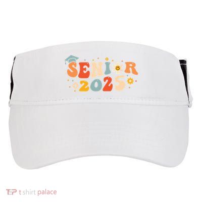 Senior 2025 Groovy Retro Senior Class Of 2025 Graduation Adult Drive Performance Visor