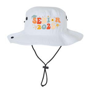 Senior 2025 Groovy Retro Senior Class Of 2025 Graduation Legacy Cool Fit Booney Bucket Hat