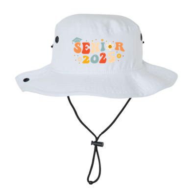 Senior 2025 Groovy Retro Senior Class Of 2025 Graduation Bucket Hat