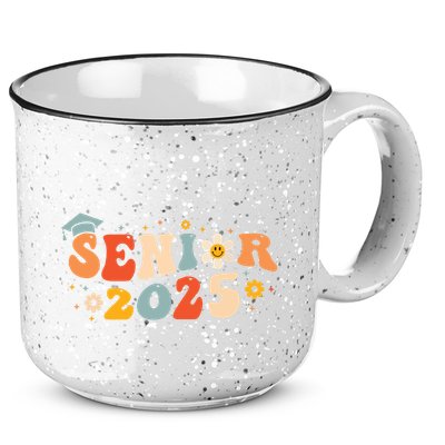 Senior 2025 Groovy Retro Senior Class Of 2025 Graduation 15oz Campfire Ceramic Mug