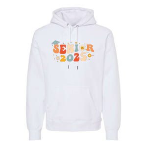 Senior 2025 Groovy Retro Senior Class Of 2025 Graduation Premium Hoodie