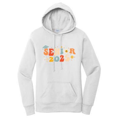 Senior 2025 Groovy Retro Senior Class Of 2025 Graduation Women's Pullover Hoodie