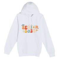 Senior 2025 Groovy Retro Senior Class Of 2025 Graduation Premium Pullover Hoodie