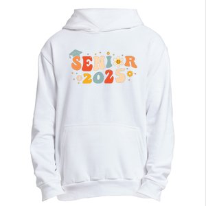 Senior 2025 Groovy Retro Senior Class Of 2025 Graduation Urban Pullover Hoodie