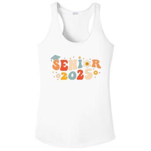 Senior 2025 Groovy Retro Senior Class Of 2025 Graduation Ladies PosiCharge Competitor Racerback Tank