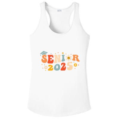 Senior 2025 Groovy Retro Senior Class Of 2025 Graduation Ladies PosiCharge Competitor Racerback Tank