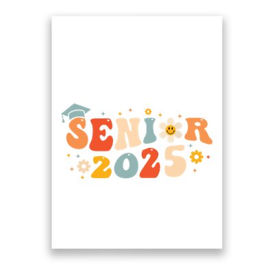 Senior 2025 Groovy Retro Senior Class Of 2025 Graduation Poster