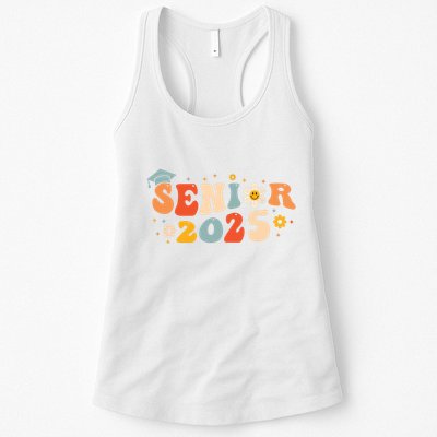 Senior 2025 Groovy Retro Senior Class Of 2025 Graduation Womens Tank Top