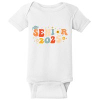 Senior 2025 Groovy Retro Senior Class Of 2025 Graduation Baby Bodysuit