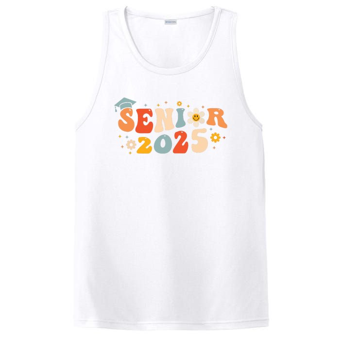 Senior 2025 Groovy Retro Senior Class Of 2025 Graduation PosiCharge Competitor Tank