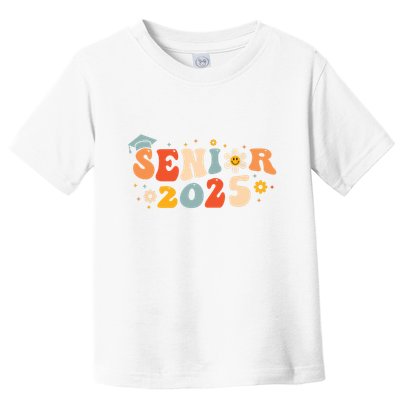 Senior 2025 Groovy Retro Senior Class Of 2025 Graduation Toddler T-Shirt