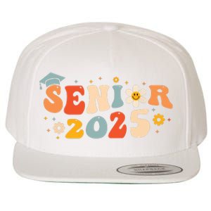 Senior 2025 Groovy Retro Senior Class Of 2025 Graduation Wool Snapback Cap