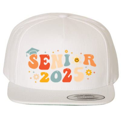 Senior 2025 Groovy Retro Senior Class Of 2025 Graduation Wool Snapback Cap