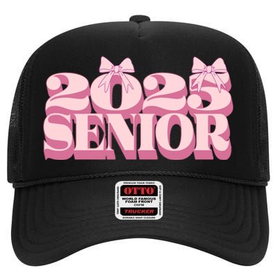 Senior 2025 Graduation High Crown Mesh Back Trucker Hat