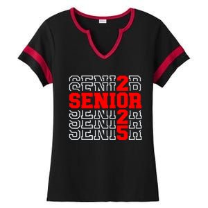 Senior 2025 Graduation 2025 Class Of 2025 Ladies Halftime Notch Neck Tee