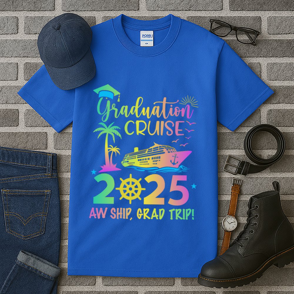 Senior 2025 Graduation Cruise Aw Ship Grad Trip Party Cool Gift Tall T-Shirt